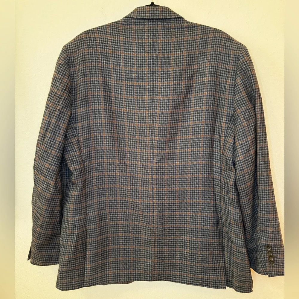 Stafford Men’s Suit Jacket/Sport Coat/Blazer Blue/Brown Plaid 44R